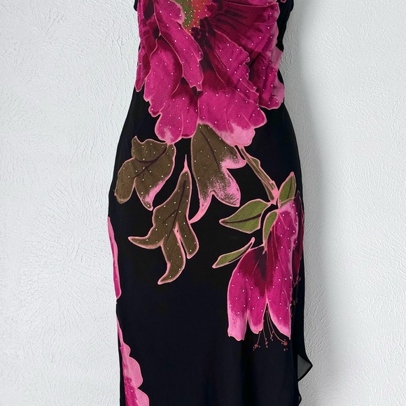 Gorgeous Vintage Floral Beaded Dress - Picture 3 of 9